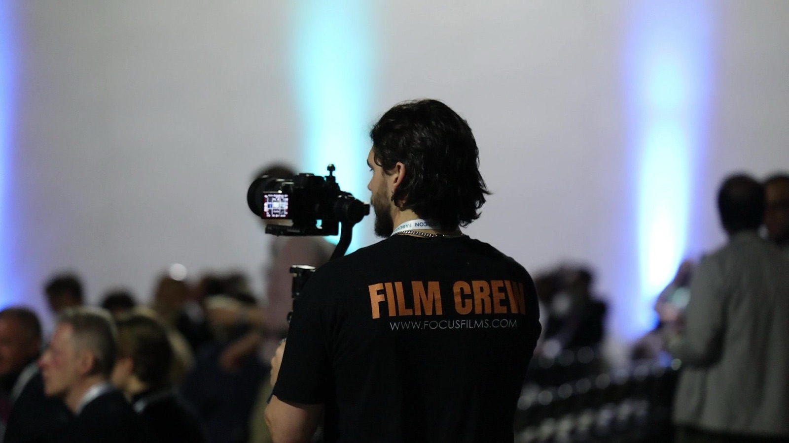 Focus Films film crew at a conference